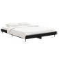 vidaXL Estructura de cama madera contrachapada negra 135x190 cm