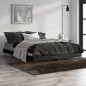 vidaXL Estructura de cama madera contrachapada negra 135x190 cm