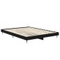 vidaXL Estructura de cama madera contrachapada negra 135x190 cm
