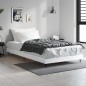 vidaXL Estructura de cama madera contrachapada blanco brillo 90x190 cm vidaXL Estructura de cama madera contrachapada blanco brillo 90x190 cm