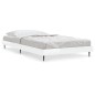 vidaXL Estructura de cama madera contrachapada blanco brillo 90x190 cm vidaXL Estructura de cama madera contrachapada blanco brillo 90x190 cm