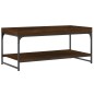 vidaXL Mesa de centro madera de ingeniería marrón roble 100x49x45 cm