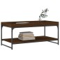 vidaXL Mesa de centro madera de ingeniería marrón roble 100x49x45 cm