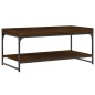 vidaXL Mesa de centro madera de ingeniería marrón roble 100x49x45 cm