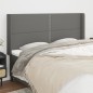 vidaXL Cabecero con orejas de tela gris oscuro 183x16x118/128 cm vidaXL Cabecero con orejas de tela gris oscuro 183x16x118/128 cm