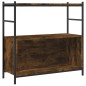 vidaXL Estantería hierro madera ingeniería roble ahumado 80x30x78,5 cm vidaXL Estantería hierro madera ingeniería roble ahumado 80x30x78,5 cm