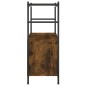 vidaXL Estantería hierro madera ingeniería roble ahumado 80x30x78,5 cm vidaXL Estantería hierro madera ingeniería roble ahumado 80x30x78,5 cm