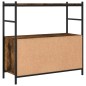 vidaXL Estantería hierro madera ingeniería roble ahumado 80x30x78,5 cm vidaXL Estantería hierro madera ingeniería roble ahumado 80x30x78,5 cm