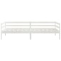 vidaXL Sofá cama madera maciza de pino blanco 90x200 cm