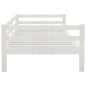 vidaXL Sofá cama madera maciza de pino blanco 90x200 cm