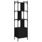 vidaXL Estantería con puerta madera negra 44,5x30x154,5 cm vidaXL Estantería con puerta madera negra 44,5x30x154,5 cm