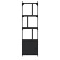 vidaXL Estantería con puerta madera negra 44,5x30x154,5 cm vidaXL Estantería con puerta madera negra 44,5x30x154,5 cm