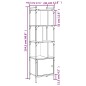 vidaXL Estantería con puerta madera negra 44,5x30x154,5 cm vidaXL Estantería con puerta madera negra 44,5x30x154,5 cm