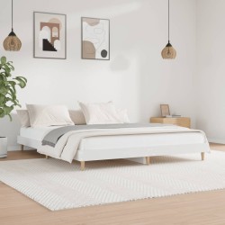 vidaXL Estructura de cama madera contrachapada blanca 120x200 cm