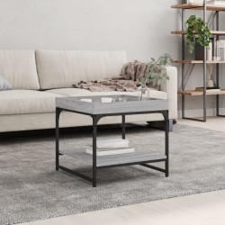 vidaXL Mesa de centro madera de ingeniería gris Sonoma 49,5x49,5x45 cm