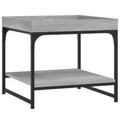vidaXL Mesa de centro madera de ingeniería gris Sonoma 49,5x49,5x45 cm