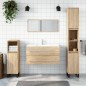 vidaXL Armario de baño con espejo madera de ingeniería roble Sonoma vidaXL Armario de baño con espejo madera de ingeniería roble Sonoma
