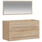 vidaXL Armario de baño con espejo madera de ingeniería roble Sonoma vidaXL Armario de baño con espejo madera de ingeniería roble Sonoma