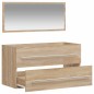 vidaXL Armario de baño con espejo madera de ingeniería roble Sonoma vidaXL Armario de baño con espejo madera de ingeniería roble Sonoma