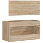 vidaXL Armario de baño con espejo madera de ingeniería roble Sonoma vidaXL Armario de baño con espejo madera de ingeniería roble Sonoma