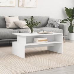 vidaXL Mesa de centro madera de ingeniería blanco 90x55x42,5 cm