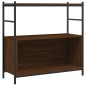 vidaXL Estantería hierro madera ingeniería marrón roble 80x30x78,5 cm vidaXL Estantería hierro madera ingeniería marrón roble 80x30x78,5 cm