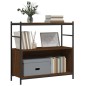 vidaXL Estantería hierro madera ingeniería marrón roble 80x30x78,5 cm vidaXL Estantería hierro madera ingeniería marrón roble 80x30x78,5 cm