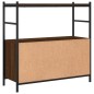 vidaXL Estantería hierro madera ingeniería marrón roble 80x30x78,5 cm vidaXL Estantería hierro madera ingeniería marrón roble 80x30x78,5 cm