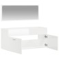 vidaXL Armario de baño con espejo madera de ingeniería blanco brillo vidaXL Armario de baño con espejo madera de ingeniería blanco brillo