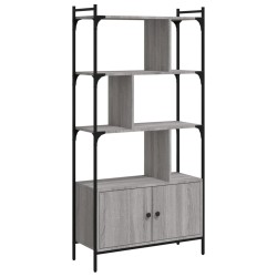 vidaXL Estantería con puertas madera gris Sonoma 76,5x30x154,5 cm