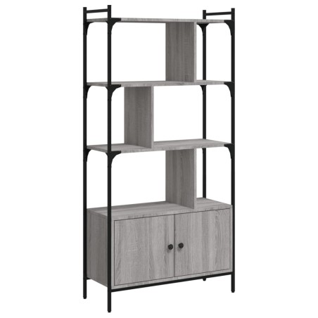 vidaXL Estantería con puertas madera gris Sonoma 76,5x30x154,5 cm