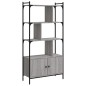 vidaXL Estantería con puertas madera gris Sonoma 76,5x30x154,5 cm vidaXL Estantería con puertas madera gris Sonoma 76,5x30x154,5 cm