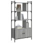 vidaXL Estantería con puertas madera gris Sonoma 76,5x30x154,5 cm vidaXL Estantería con puertas madera gris Sonoma 76,5x30x154,5 cm