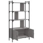 vidaXL Estantería con puertas madera gris Sonoma 76,5x30x154,5 cm vidaXL Estantería con puertas madera gris Sonoma 76,5x30x154,5 cm