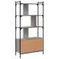 vidaXL Estantería con puertas madera gris Sonoma 76,5x30x154,5 cm vidaXL Estantería con puertas madera gris Sonoma 76,5x30x154,5 cm