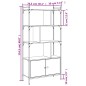 vidaXL Estantería con puertas madera gris Sonoma 76,5x30x154,5 cm vidaXL Estantería con puertas madera gris Sonoma 76,5x30x154,5 cm