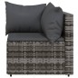 vidaXL Set de muebles de jardín 3 pzas y cojines ratán sintético gris