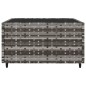vidaXL Set de muebles de jardín 3 pzas y cojines ratán sintético gris
