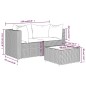 vidaXL Set de muebles de jardín 3 pzas y cojines ratán sintético gris