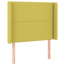 vidaXL Cabecero con orejas de tela verde 93x16x118/128 cm