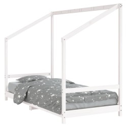 vidaXL Estructura de cama para niños madera de pino blanco 90x190 cm