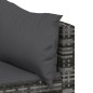 vidaXL Set de muebles de jardín 3 pzas y cojines ratán sintético gris vidaXL Set de muebles de jardín 3 pzas y cojines ratán sintético gris