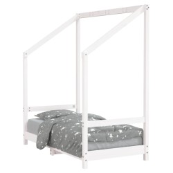 vidaXL Estructura de cama para niños madera de pino blanco 70x140 cm