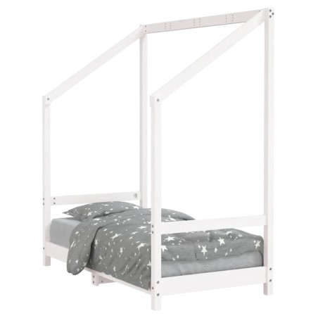 vidaXL Estructura de cama para niños madera de pino blanco 70x140 cm