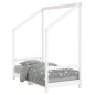 vidaXL Estructura de cama para niños madera de pino blanco 70x140 cm vidaXL Estructura de cama para niños madera de pino blanco 70x140 cm