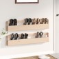 vidaXL Estantes para zapatos de pared 2 uds madera de pino 110x9x23 cm vidaXL Estantes para zapatos de pared 2 uds madera de pino 110x9x23 cm
