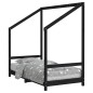 vidaXL Estructura de cama para niños madera de pino negro 80x160 cm vidaXL Estructura de cama para niños madera de pino negro 80x160 cm