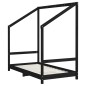 vidaXL Estructura de cama para niños madera de pino negro 80x160 cm vidaXL Estructura de cama para niños madera de pino negro 80x160 cm