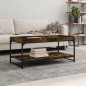 vidaXL Mesa de centro madera de ingeniería roble ahumado 100x49x45 cm vidaXL Mesa de centro madera de ingeniería roble ahumado 100x49x45 cm