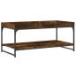 vidaXL Mesa de centro madera de ingeniería roble ahumado 100x49x45 cm vidaXL Mesa de centro madera de ingeniería roble ahumado 100x49x45 cm
